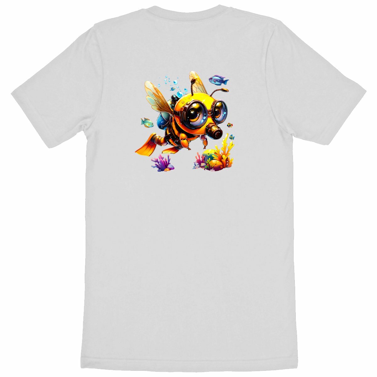 Diving Bee Back T-shirt Homme à Col Rond