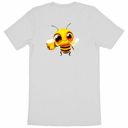 Bee Drinking Beer 2 Back T-shirt Homme à Col Rond