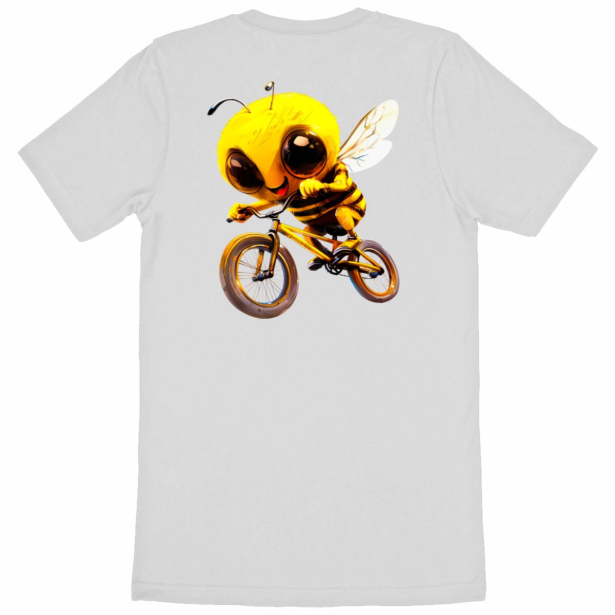 Biking Bee Back T-shirt Homme à Col Rond