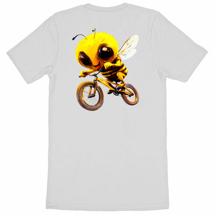 Biking Bee Back T-shirt Homme à Col Rond