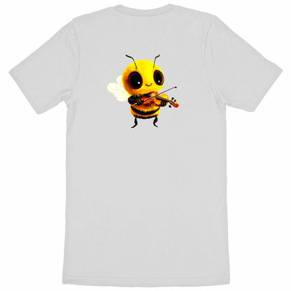 Violin Bee 1 Back T-shirt Homme à Col Rond