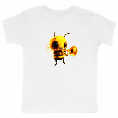 Trumpet Bee 1 Back T-shirt Enfant à Col Rond