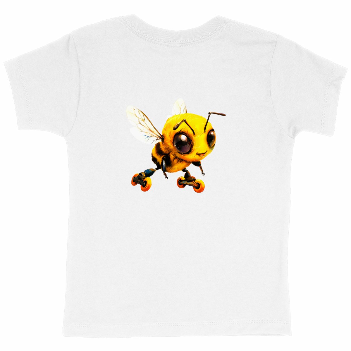 Rollerblading Bee Back T-shirt Enfant à Col Rond