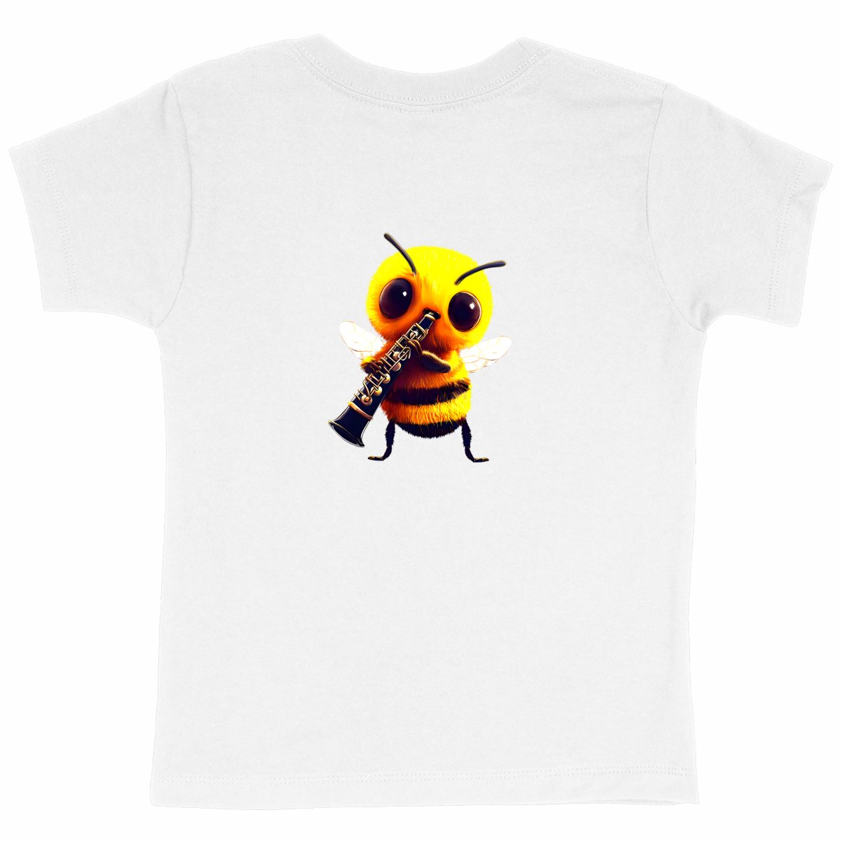 Clarinet Bee 1 Back T-shirt Enfant à Col Rond