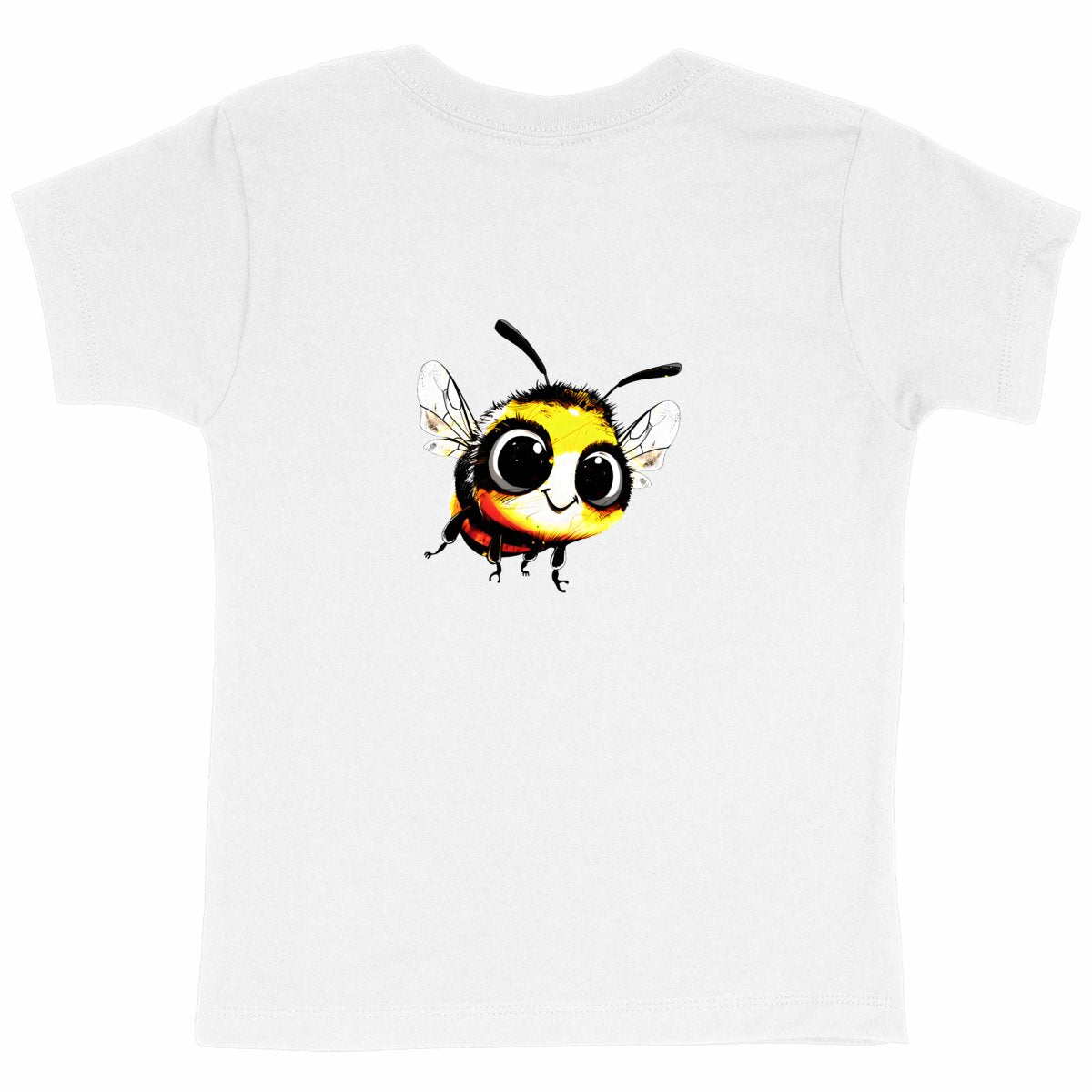 Cute Bee 1 Back T-shirt Enfant à Col Rond