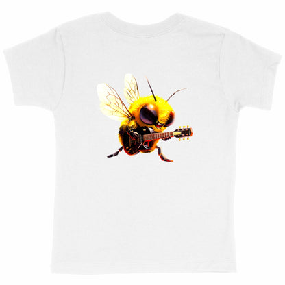 Guitar Bee 2 Back T-shirt Enfant à Col Rond