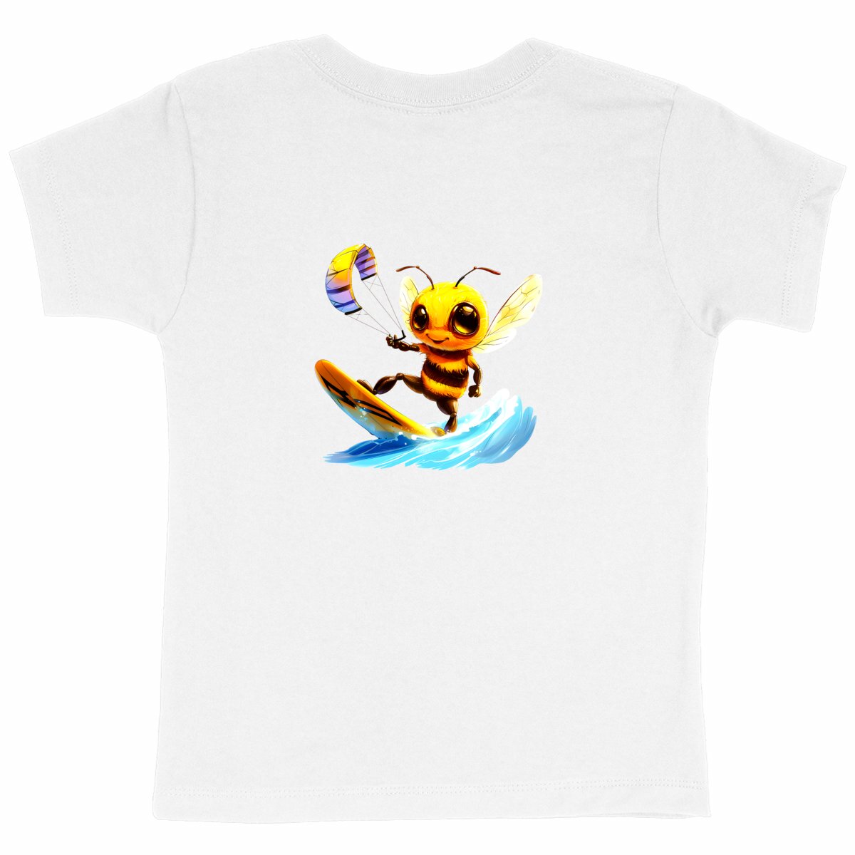 Kitesurfing Bee Back T-shirt Enfant à Col Rond