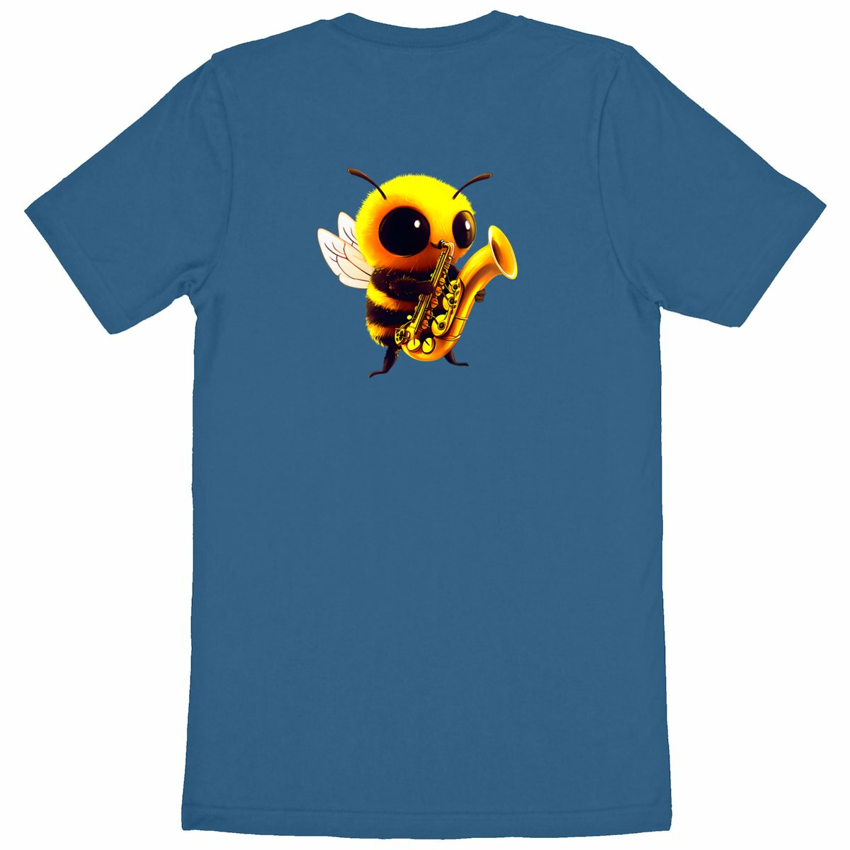 Saxophone Bee 1 Back T-shirt Homme à Col Rond