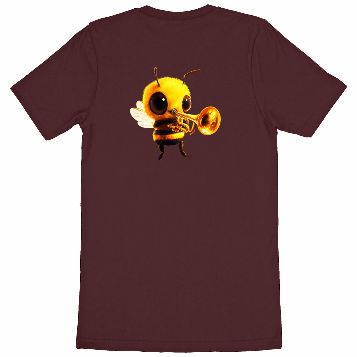 Trumpet Bee 1 Back T-shirt Homme à Col Rond