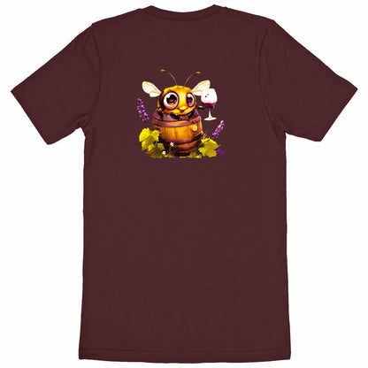 Bee Drinking Wine 3 Back T-shirt Homme à Col Rond