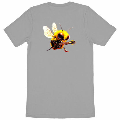 Guitar Bee 2 Back T-shirt Homme à Col Rond