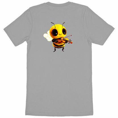 Violin Bee 1 Back T-shirt Homme à Col Rond