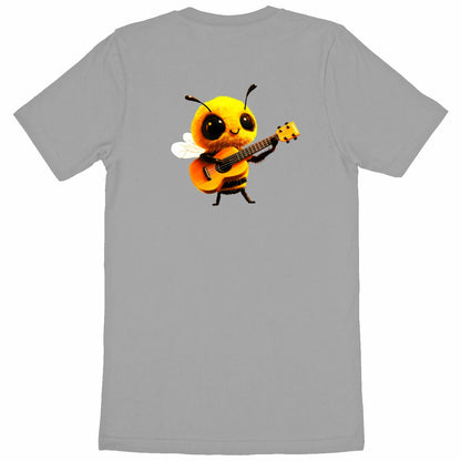 Guitar Bee 1 Back T-shirt Homme à Col Rond