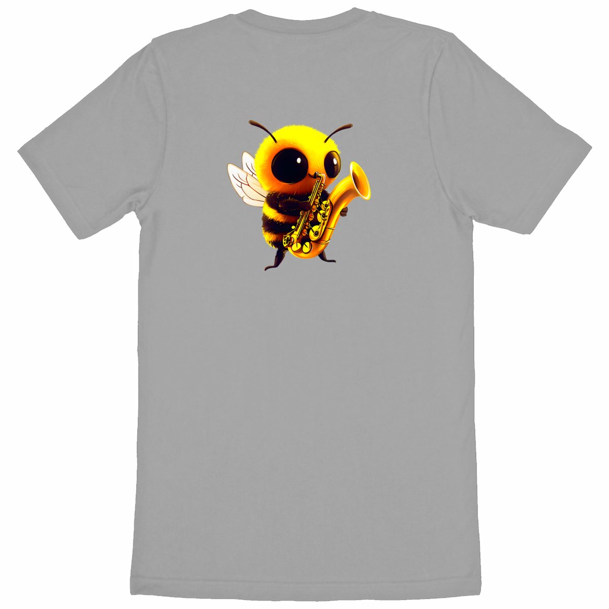 Saxophone Bee 1 Back T-shirt Homme à Col Rond