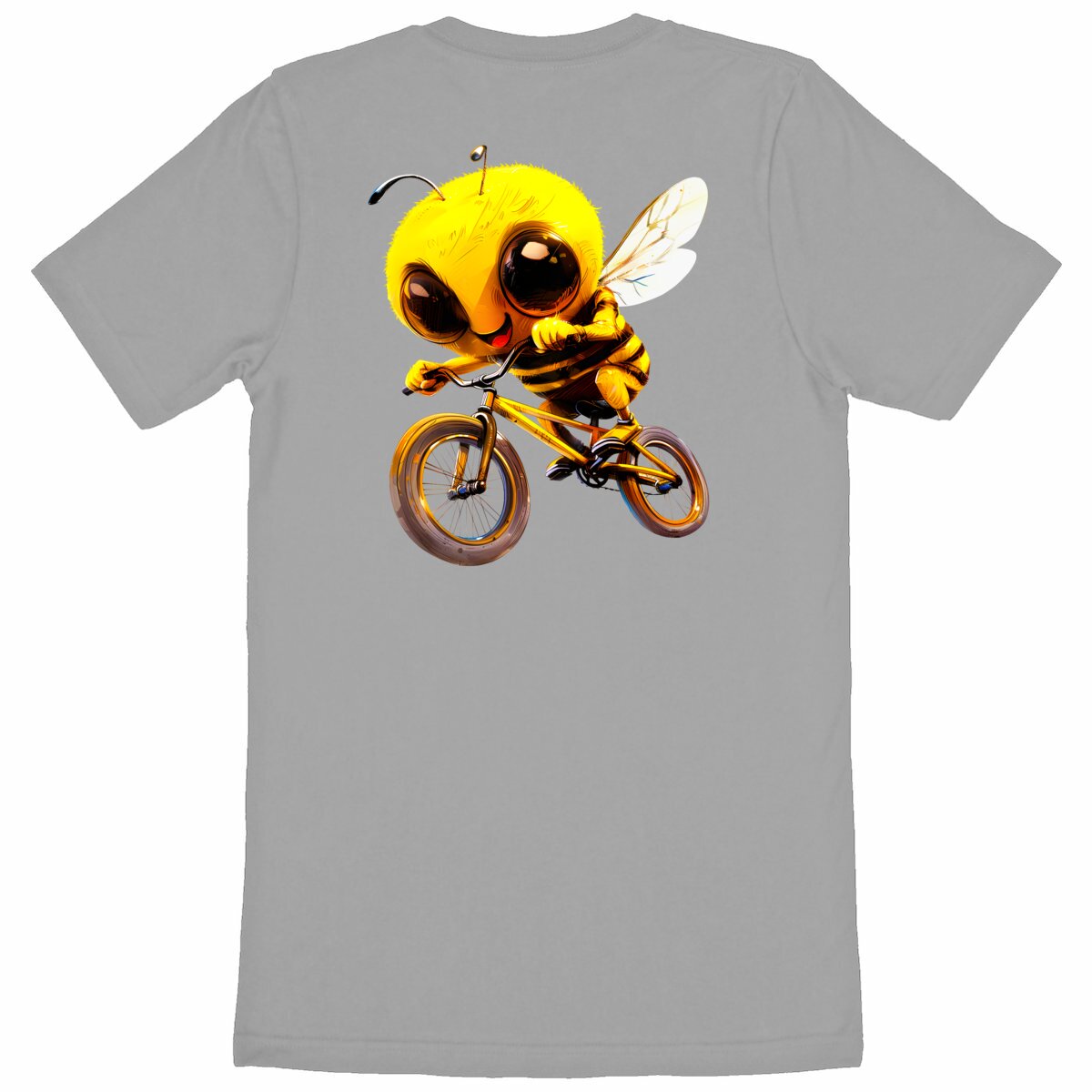 Biking Bee Back T-shirt Homme à Col Rond