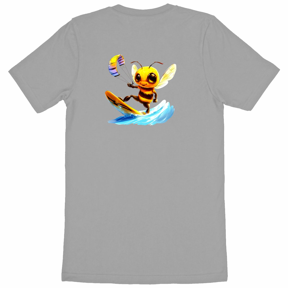 Kitesurfing Bee Back T-shirt Homme à Col Rond