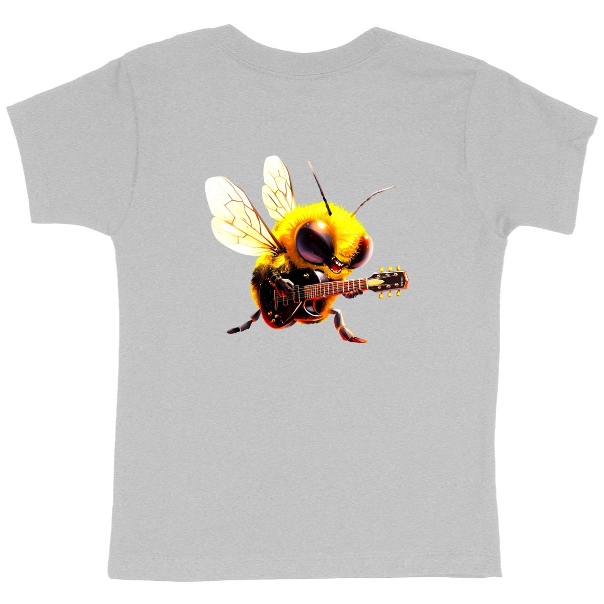 Guitar Bee 2 Back T-shirt Enfant à Col Rond