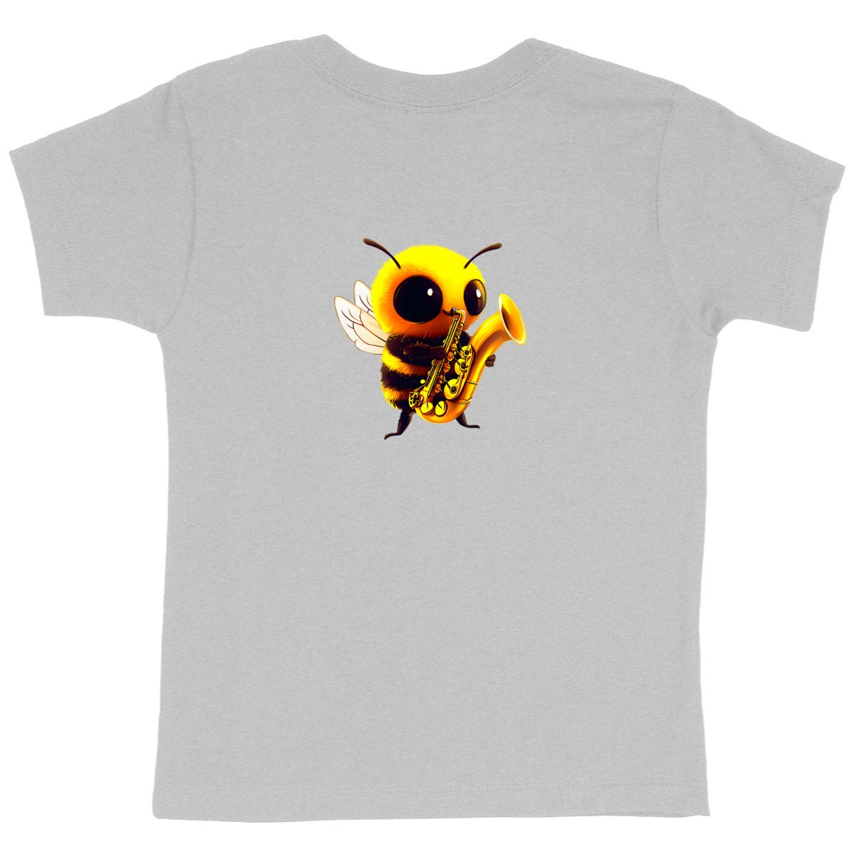 Saxophone Bee 1 Back T-shirt Enfant à Col Rond