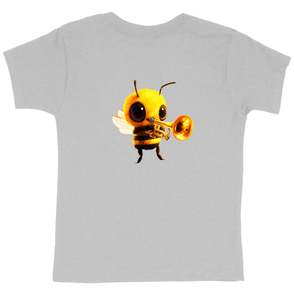 Trumpet Bee 1 Back T-shirt Enfant à Col Rond