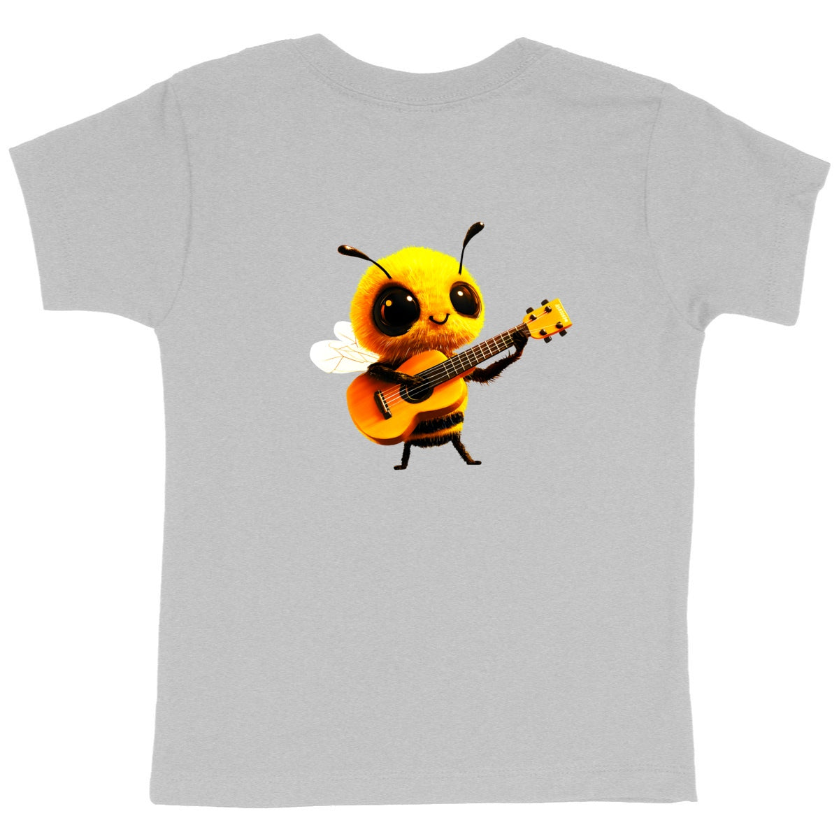 Guitar Bee 1 Back T-shirt Enfant à Col Rond