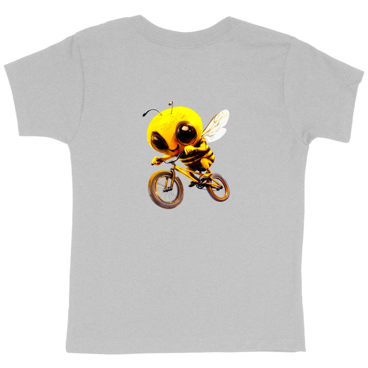 Biking Bee Back T-shirt Enfant à Col Rond