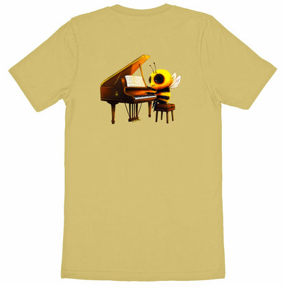 Piano Bee 1 Back T-shirt Homme à Col Rond