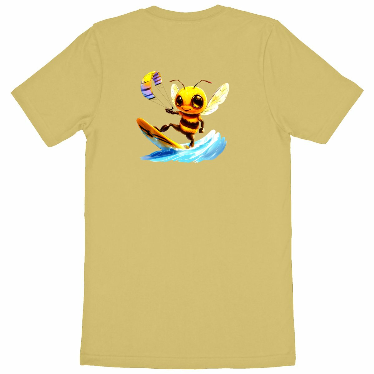 Kitesurfing Bee Back T-shirt Homme à Col Rond