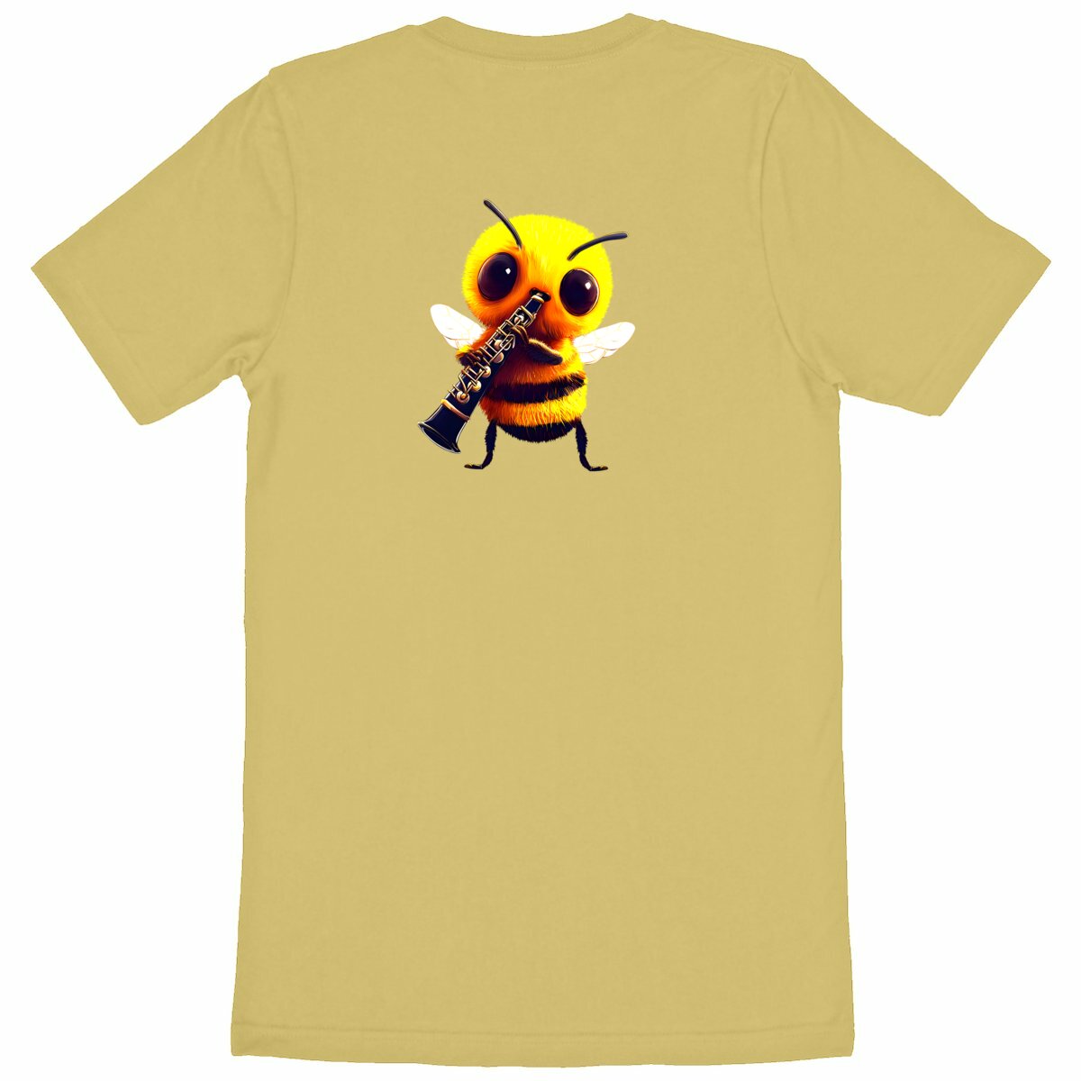 Clarinet Bee 1 Back T-shirt Homme à Col Rond