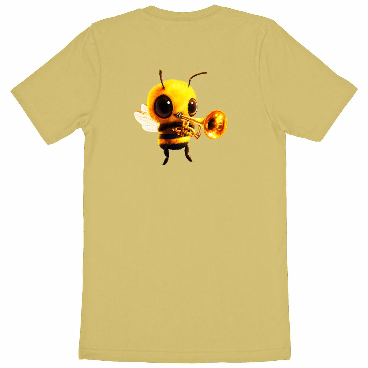 Trumpet Bee 1 Back T-shirt Homme à Col Rond