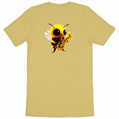 Saxophone Bee 1 Back T-shirt Homme à Col Rond