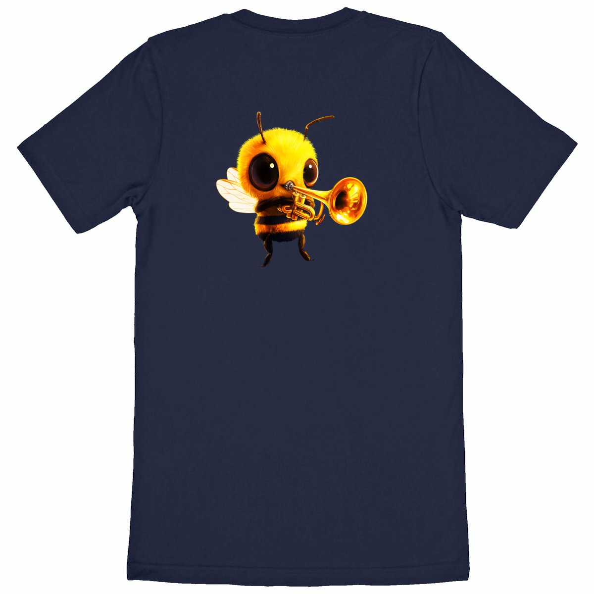 Trumpet Bee 1 Back T-shirt Homme à Col Rond