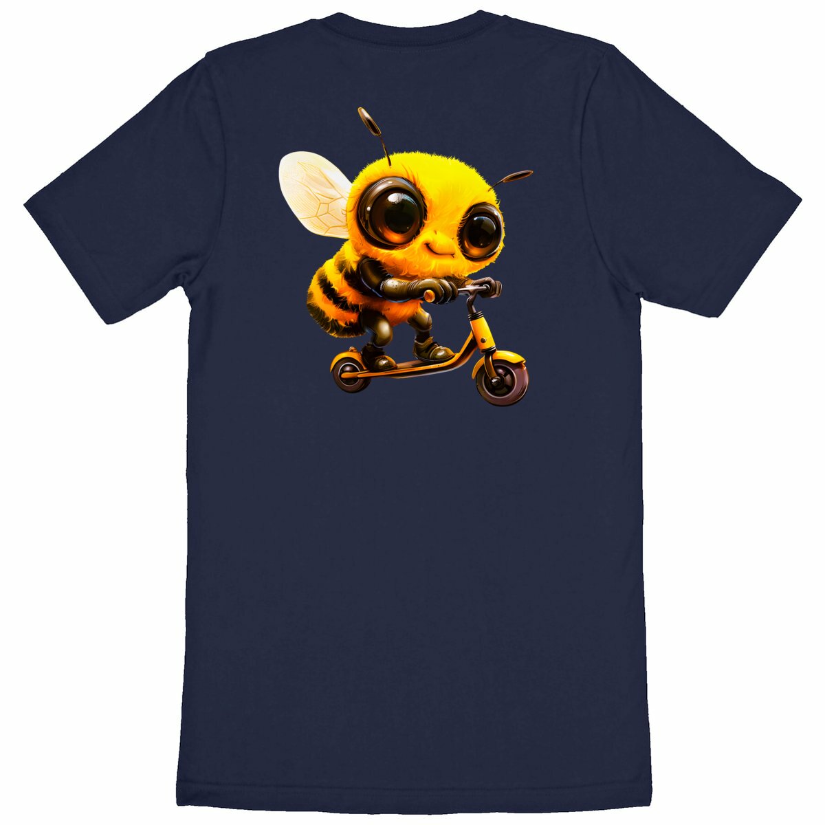 Scootering Bee Back T-shirt Homme à Col Rond