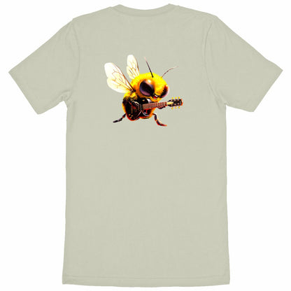 Guitar Bee 2 Back T-shirt Homme à Col Rond