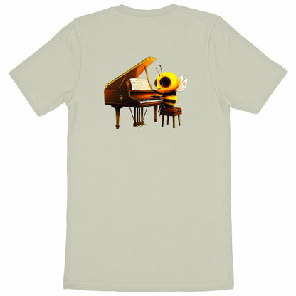 Piano Bee 1 Back T-shirt Homme à Col Rond