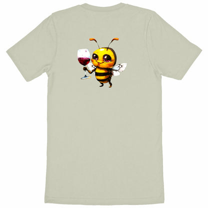 Bee Drinking Wine Back