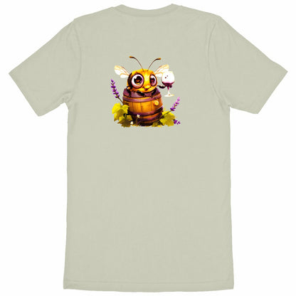 Bee Drinking Wine 3 Back T-shirt Homme à Col Rond