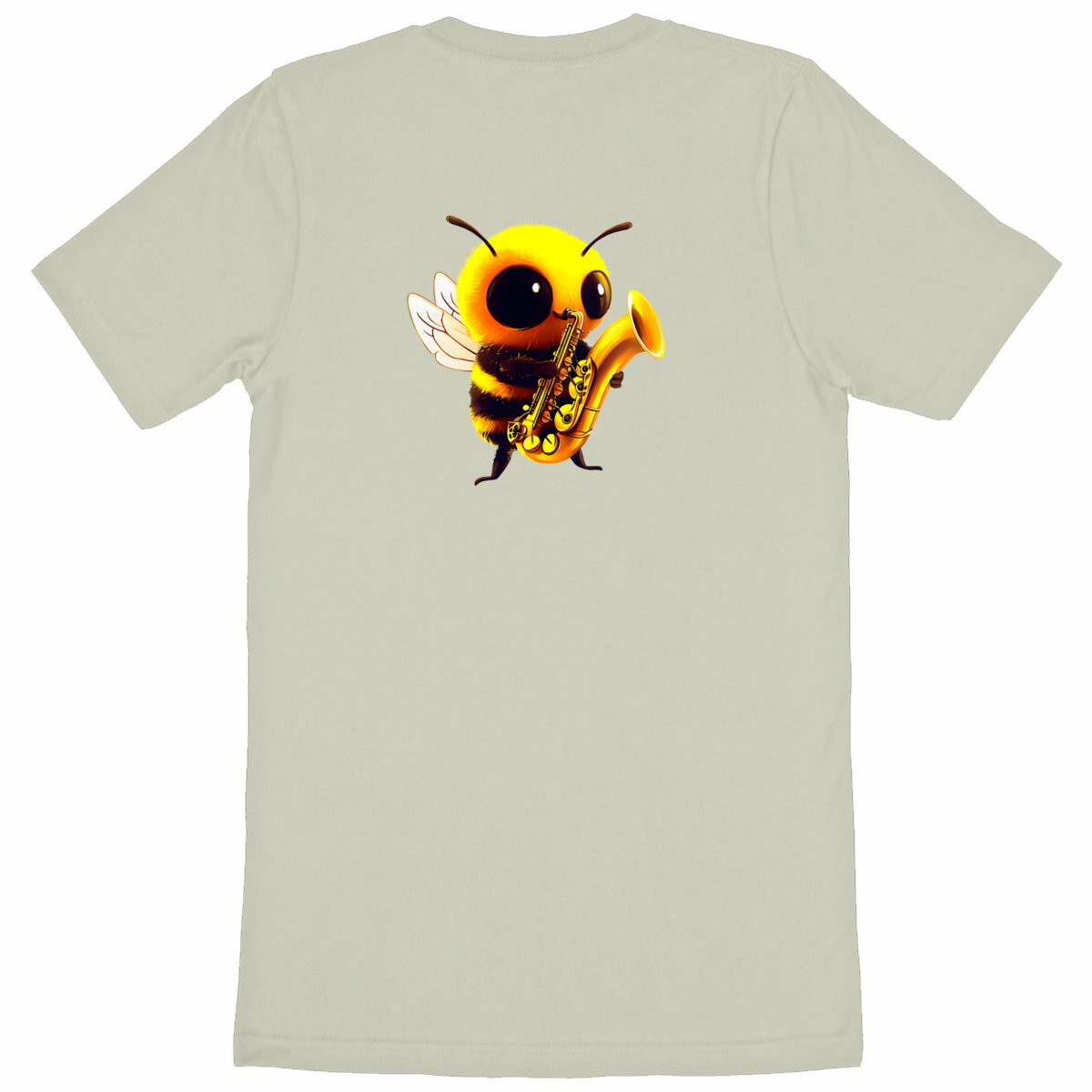 Saxophone Bee 1 Back T-shirt Homme à Col Rond