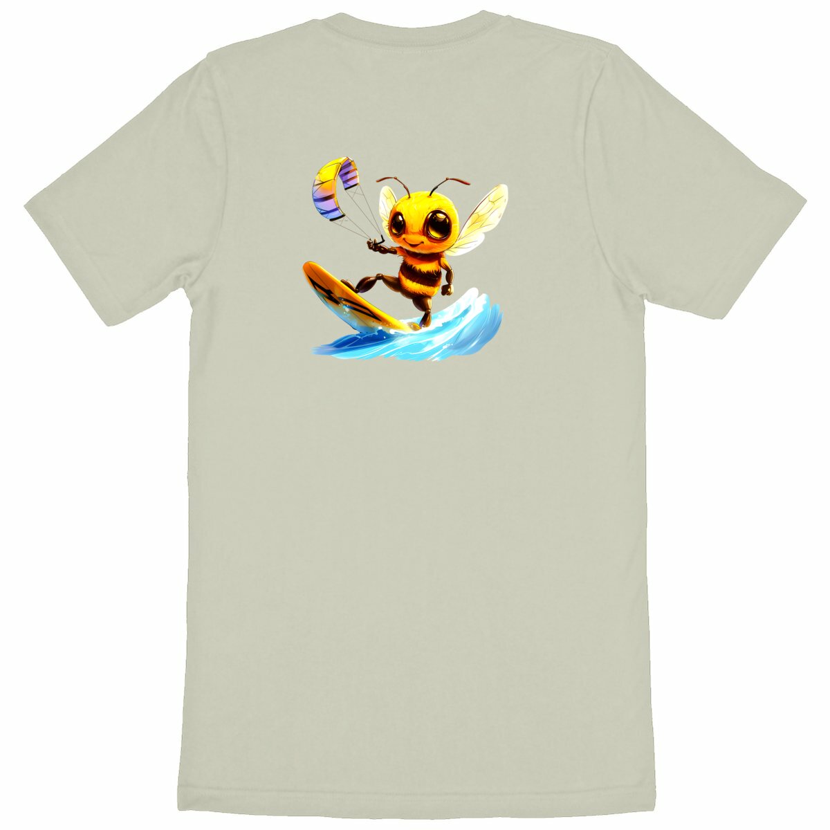 Kitesurfing Bee Back T-shirt Homme à Col Rond