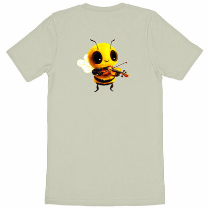 Violin Bee 1 Back T-shirt Homme à Col Rond