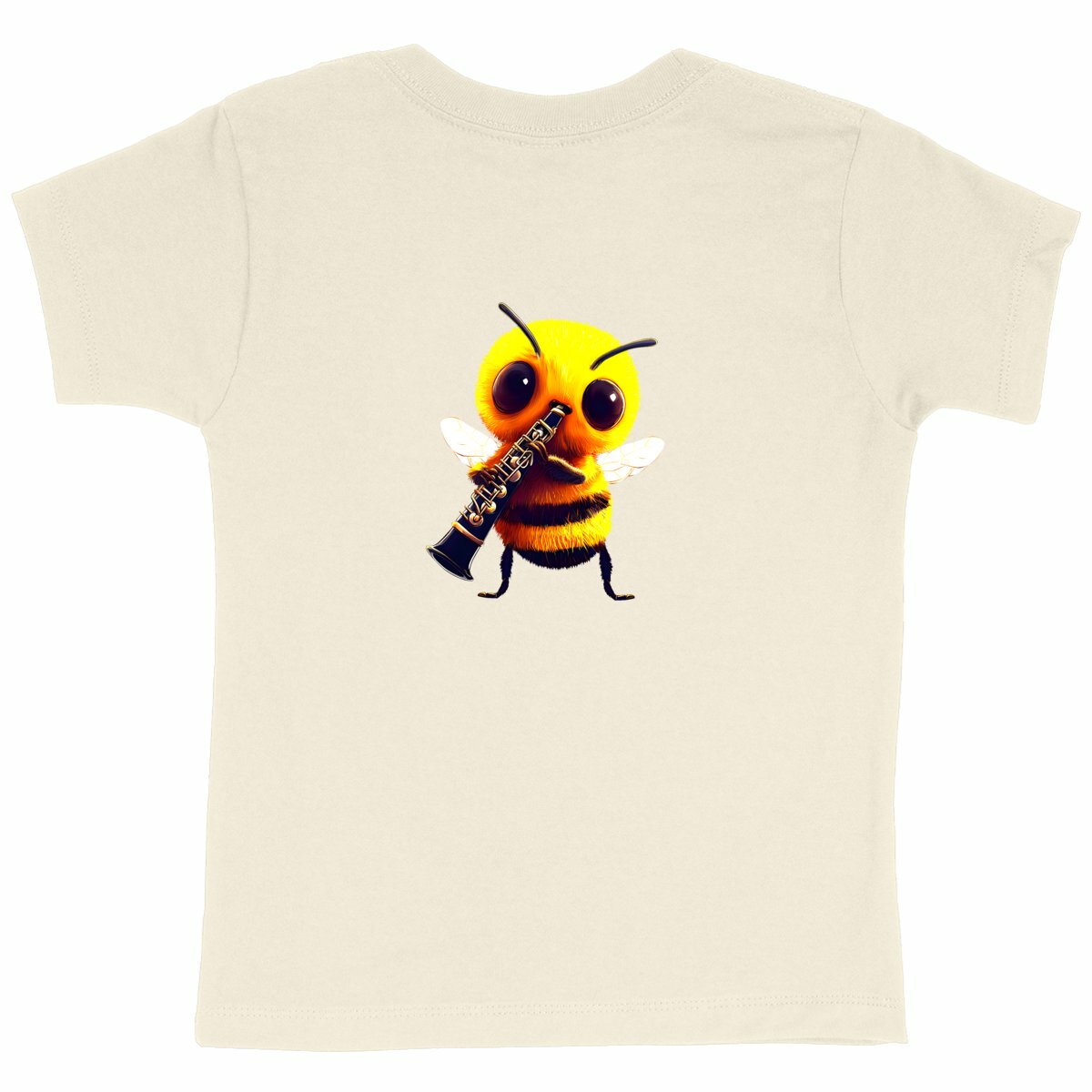 Clarinet Bee 1 Back T-shirt Enfant à Col Rond