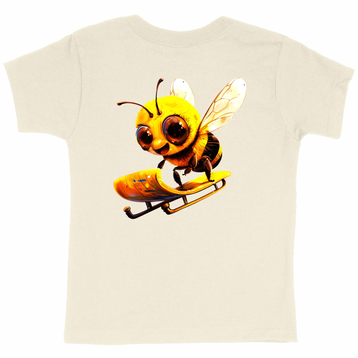 Sledding Bee Back T-shirt Enfant à Col Rond