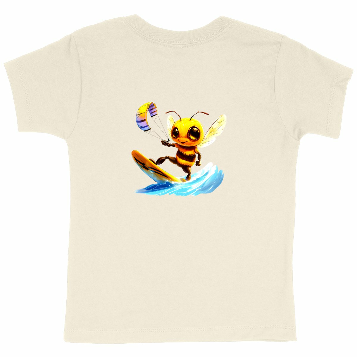 Kitesurfing Bee Back T-shirt Enfant à Col Rond