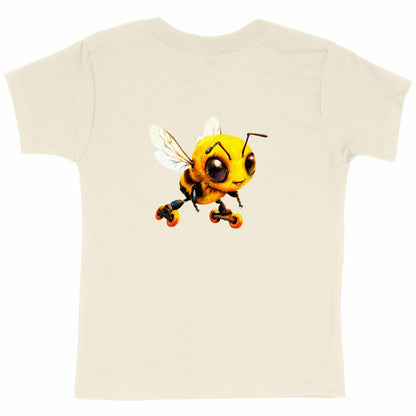 Rollerblading Bee Back T-shirt Enfant à Col Rond