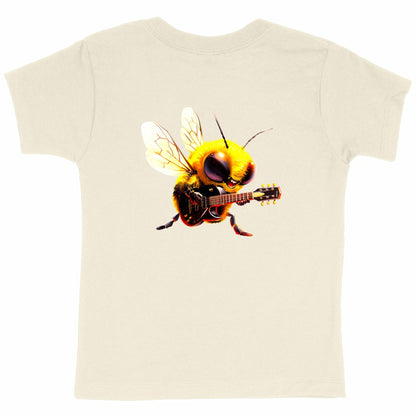 Guitar Bee 2 Back T-shirt Enfant à Col Rond