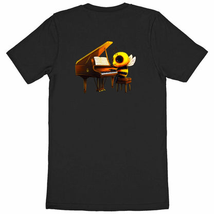 Piano Bee 1 Back T-shirt Homme à Col Rond