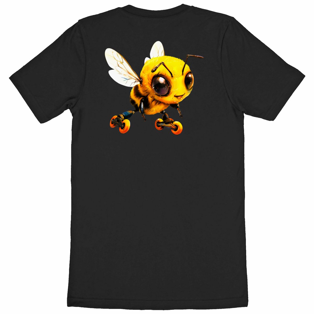 Rollerblading Bee Back T-shirt Homme à Col Rond