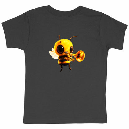 Trumpet Bee 1 Back T-shirt Enfant à Col Rond