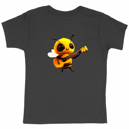 Guitar Bee 1 Back T-shirt Enfant à Col Rond