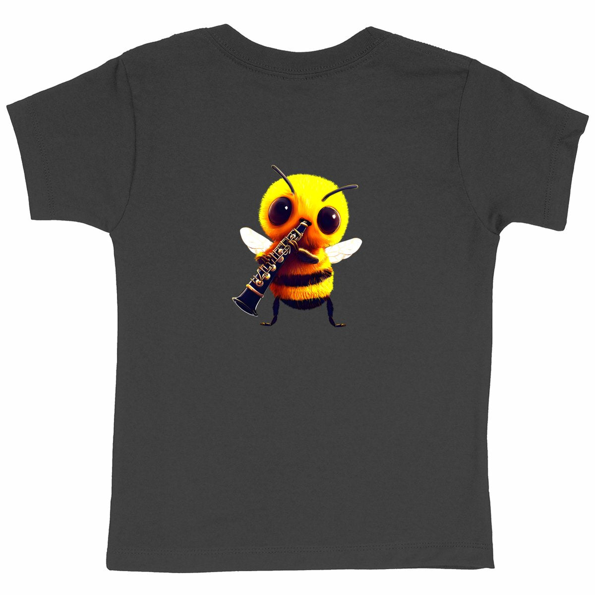 Clarinet Bee 1 Back T-shirt Enfant à Col Rond