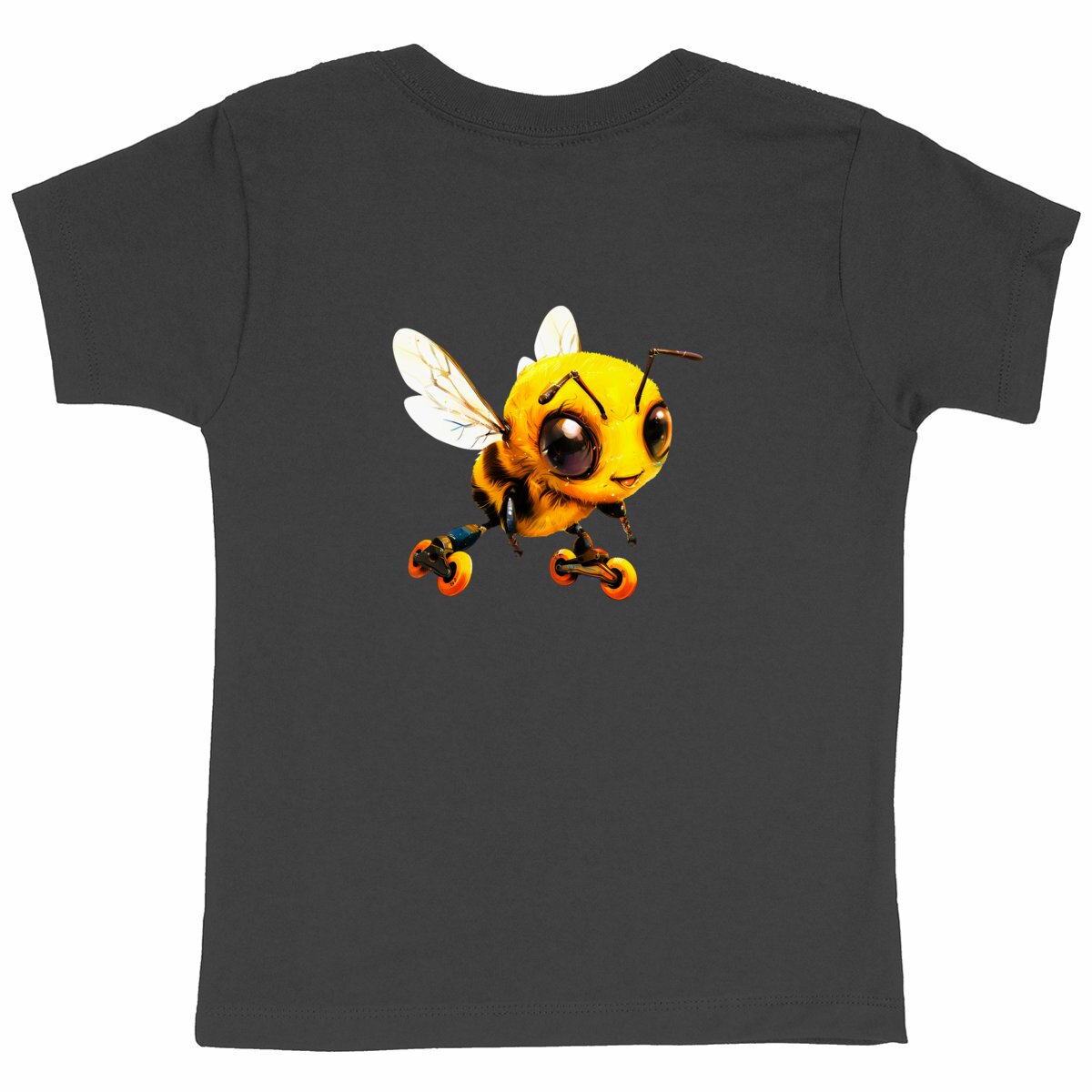 Rollerblading Bee Back T-shirt Enfant à Col Rond